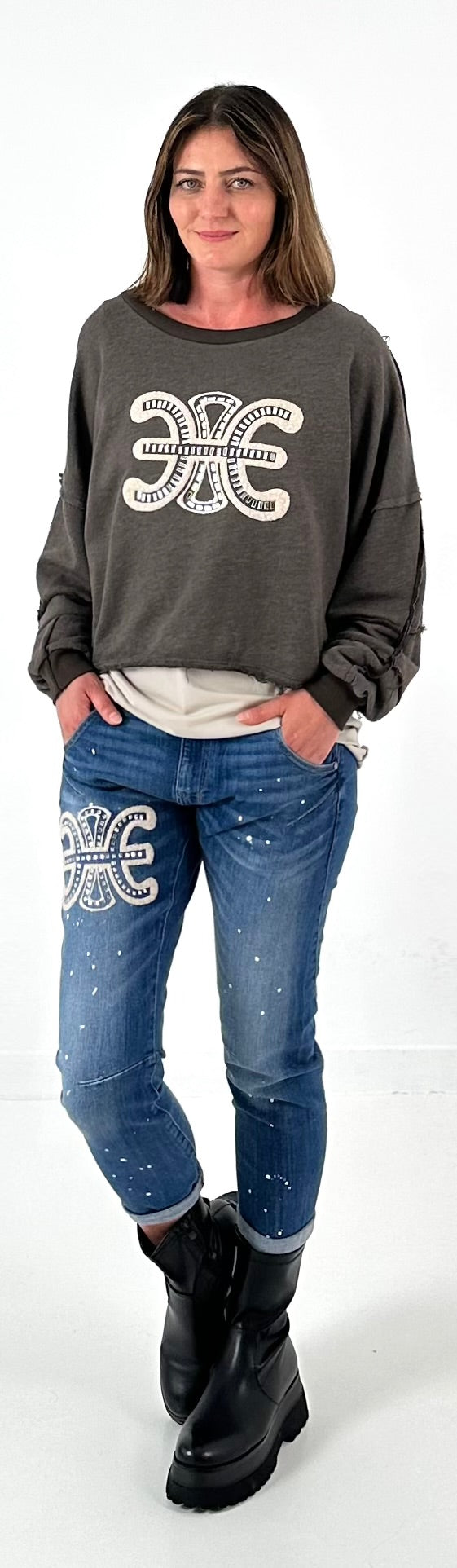 Jeans model "Shine stitch" - denim