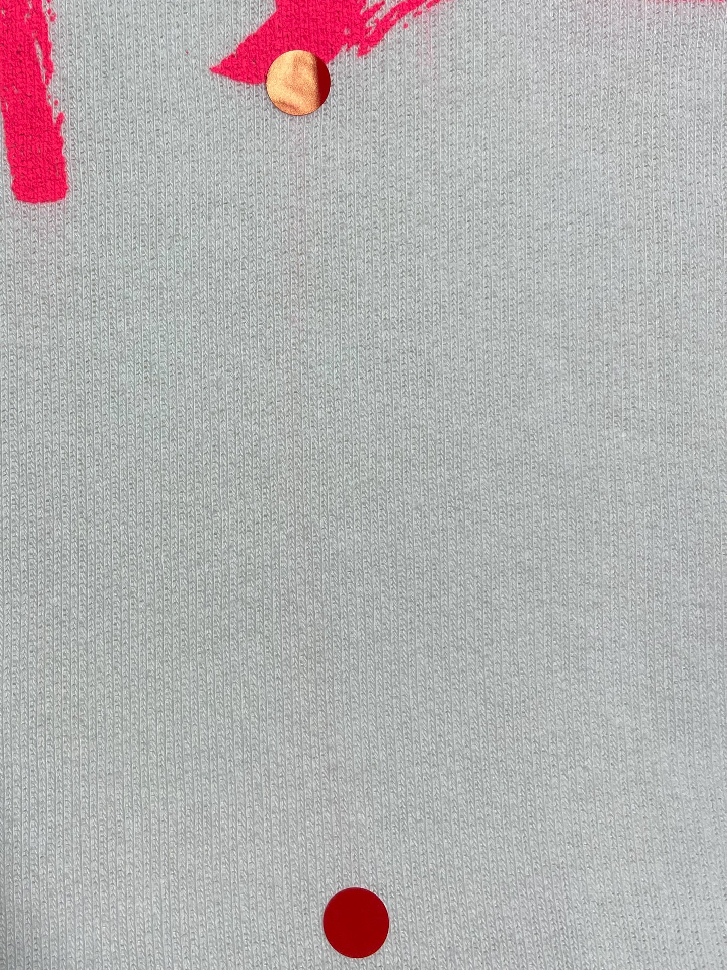 2. Wahl Oversized Hoodie Modell "Holy Chic" - weiss-neonpink