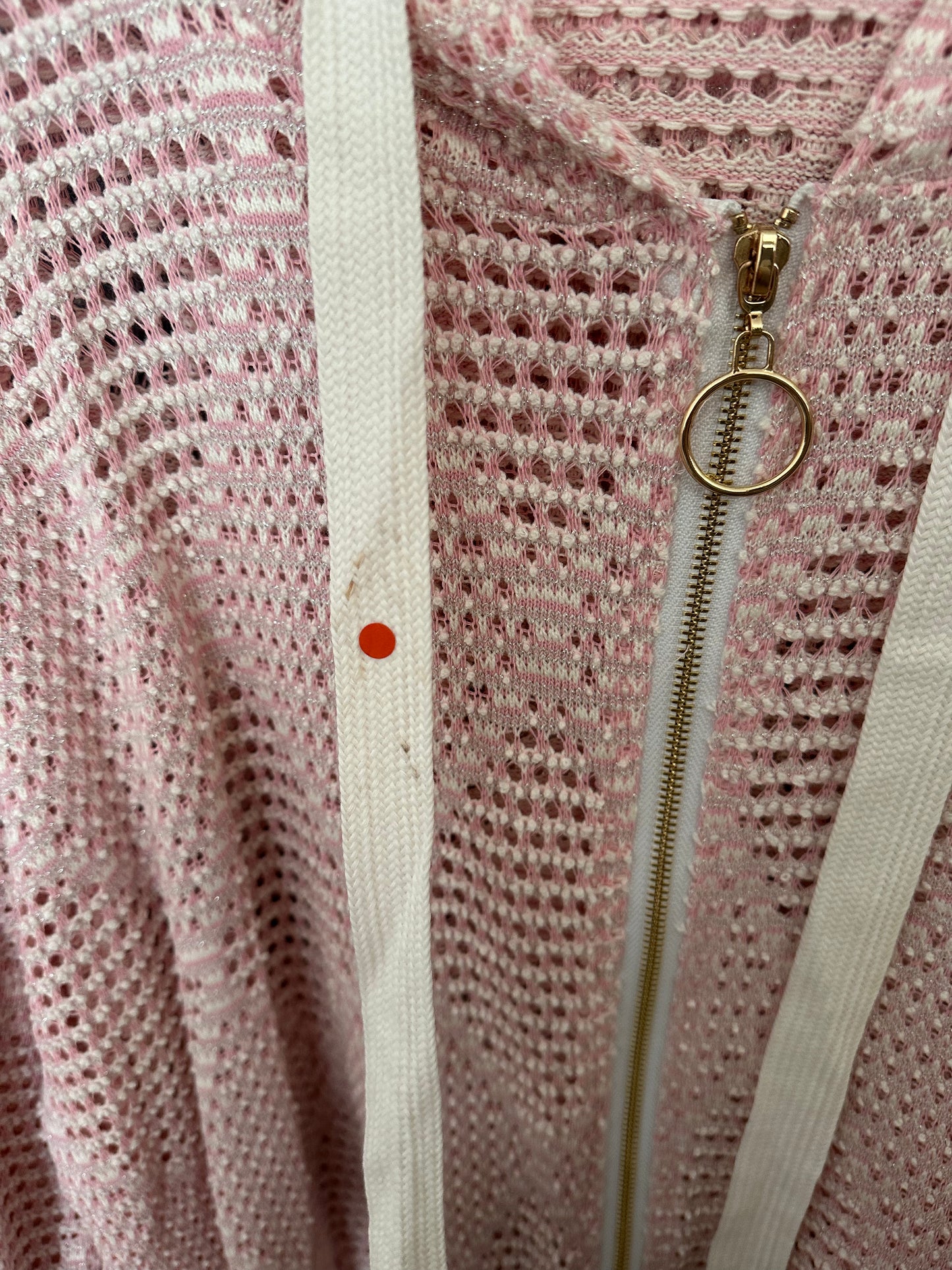 B-stock crocheted hoodie - pink