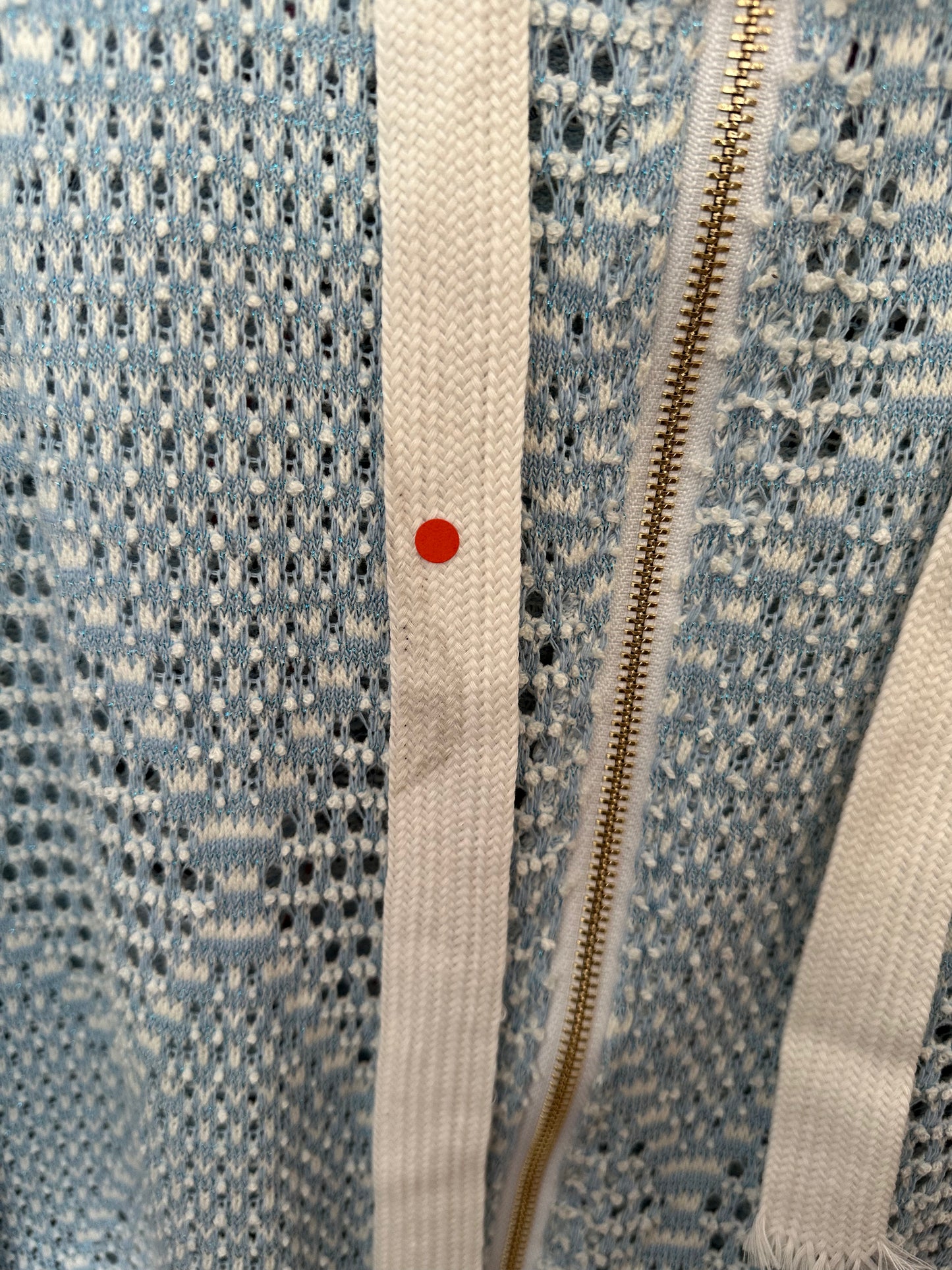 2nd Choice Crocheted Hooded Jacket - light blue