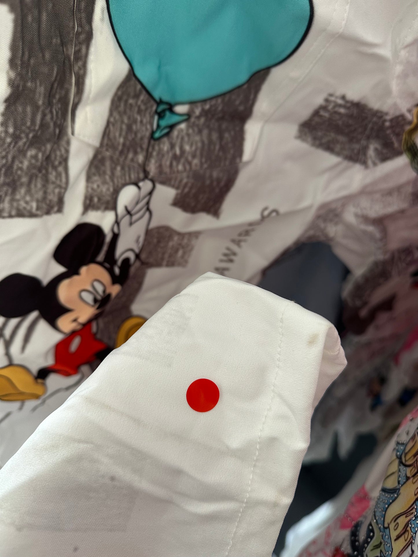 2nd choice trousers with print mix and comic motifs - white-grey-multi-coloured
