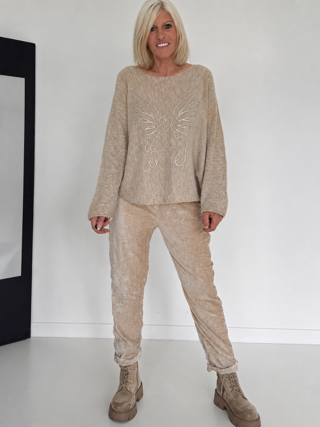 Weicher Pullover My Angel - beige