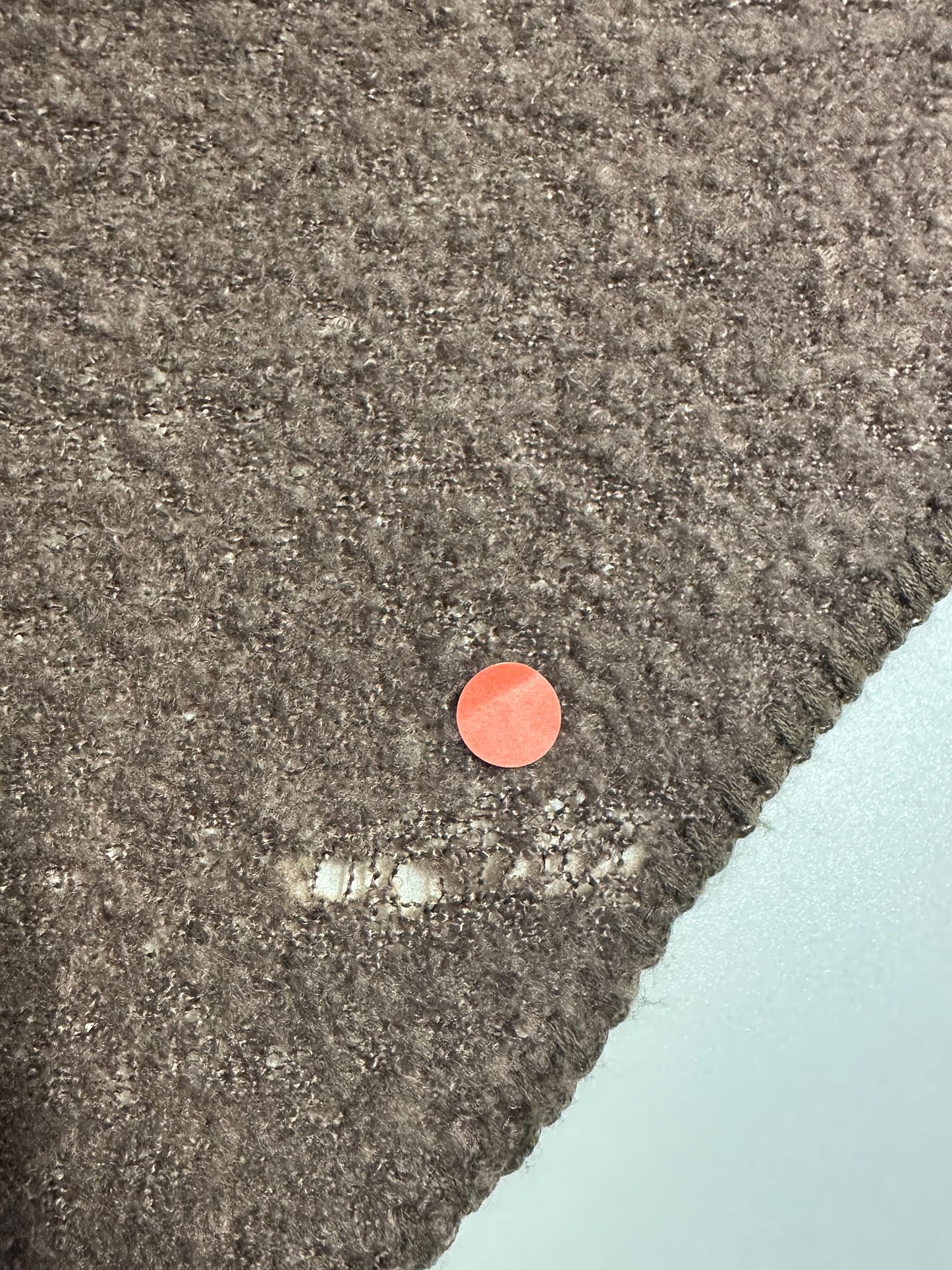 Second choice triangular scarf, model "Fluffory" - chocolate