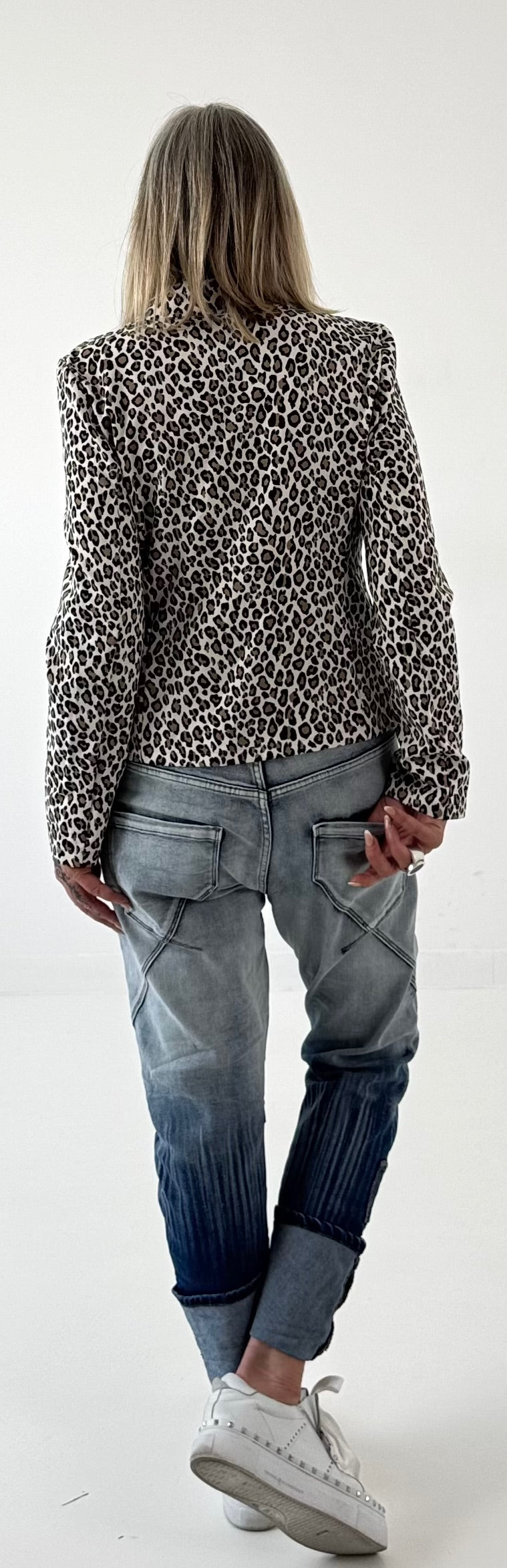 Blazer model "Power Pulse" - wit-zwart-cappuccino