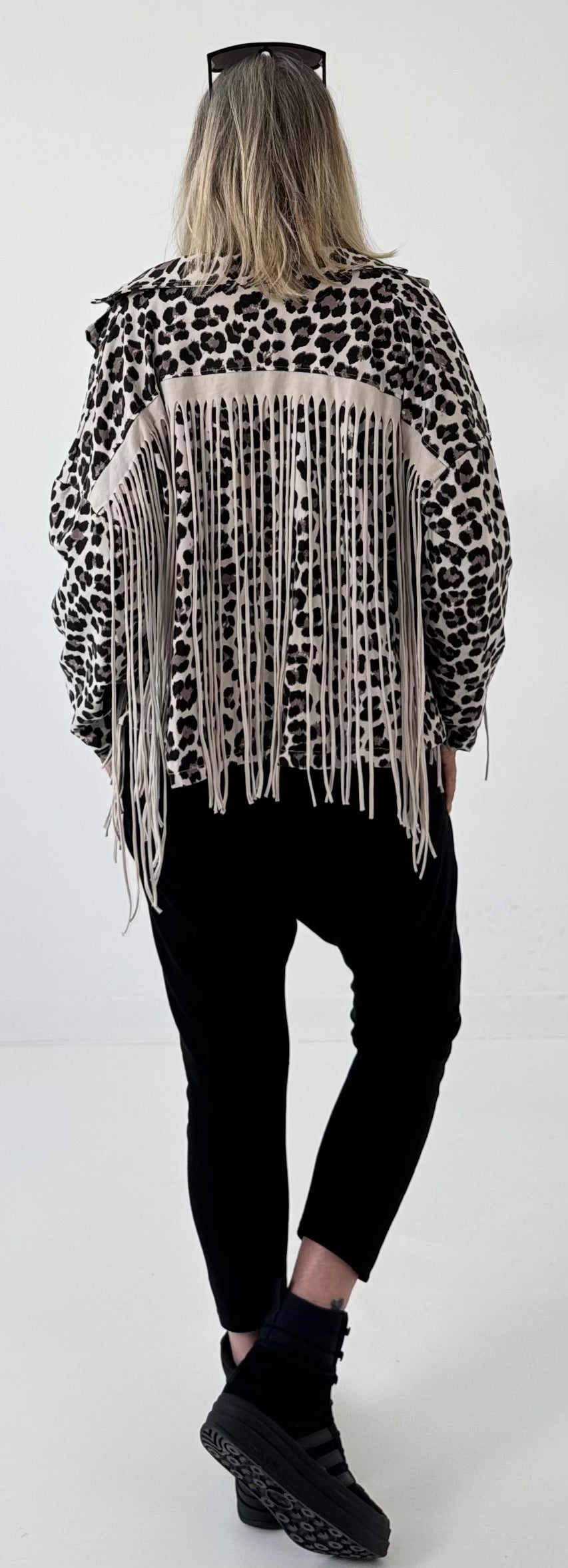 Sweatshirtjas model "Desert Queen" - beige-leo