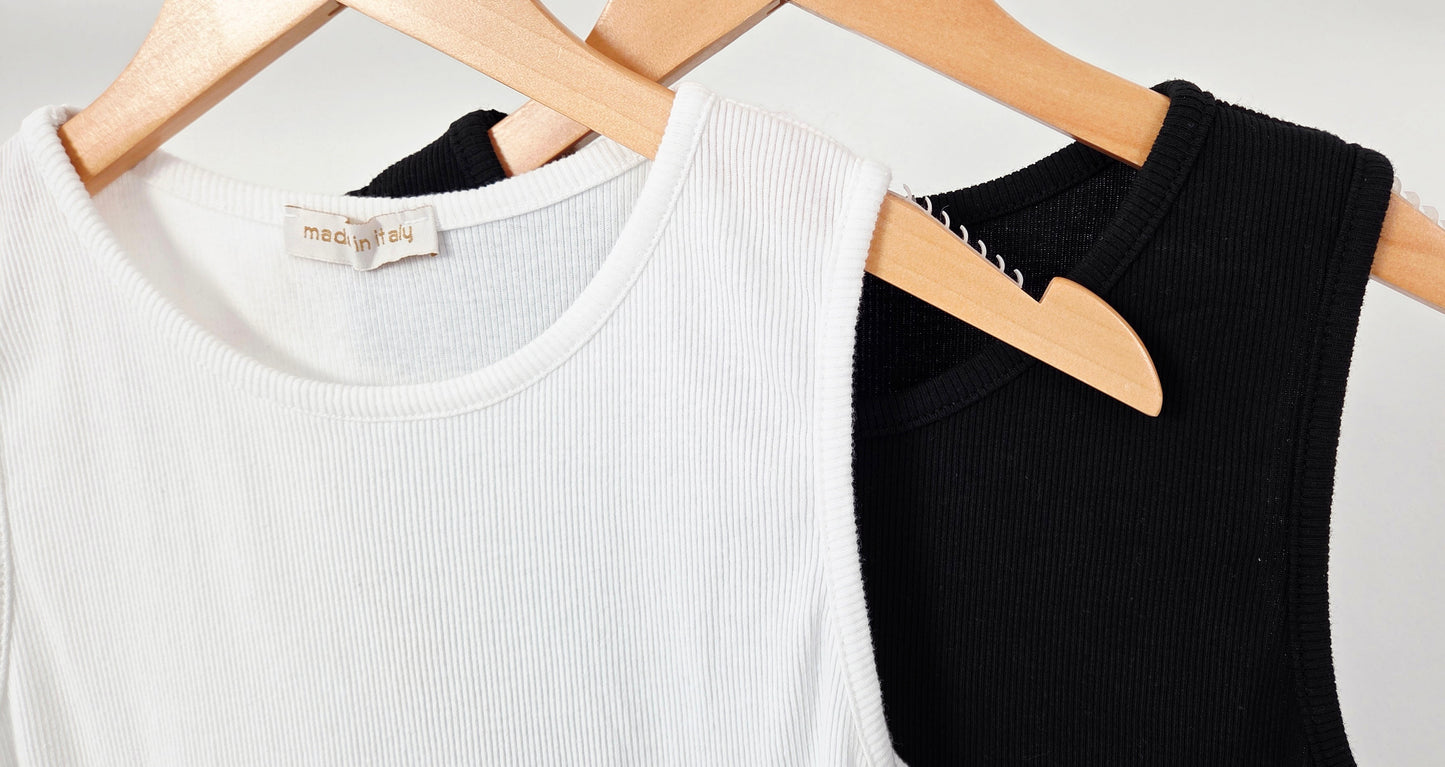 Ripp Tank Top Modell "Pure Line" - 2 Farben