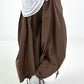 Balloon trousers with gathering seams - chocolate