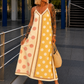 Luftiges Sommerkleid mit Print - gelb mehrfarbig