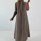 Klassisches Neckholder-Kleid - taupe
