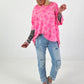 Sweater with floral all-over print - pink