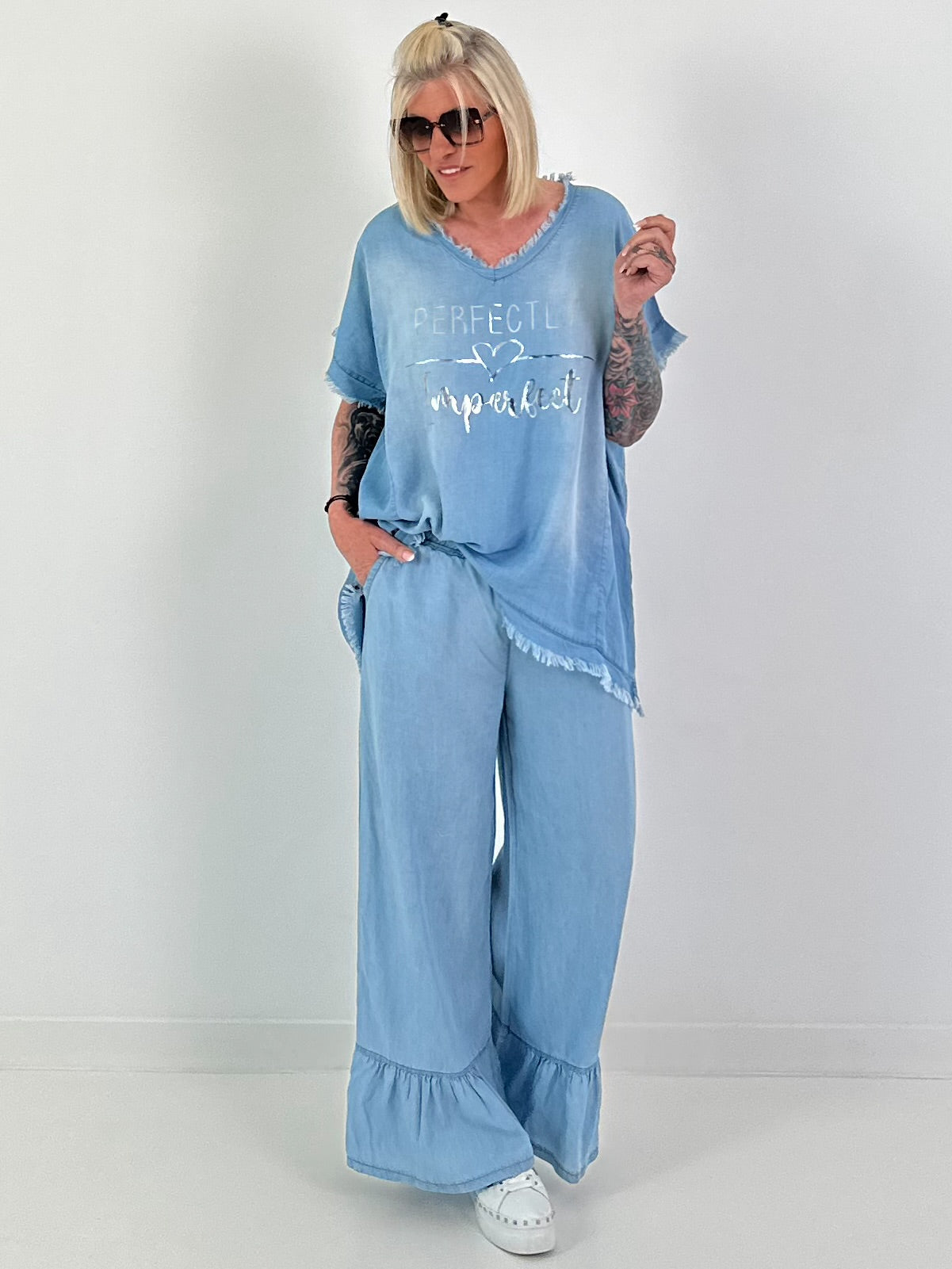 Jeansshirt Perfectly Imperfect - hellblau