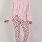 Structured tunic with tie belt and flounced sleeves - pink