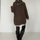 Rippstrickpullover - taupe