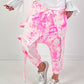 Batik-Baggy Amour - weiss-neonpink