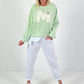 Sweatshirt model "Edition M" - lime green