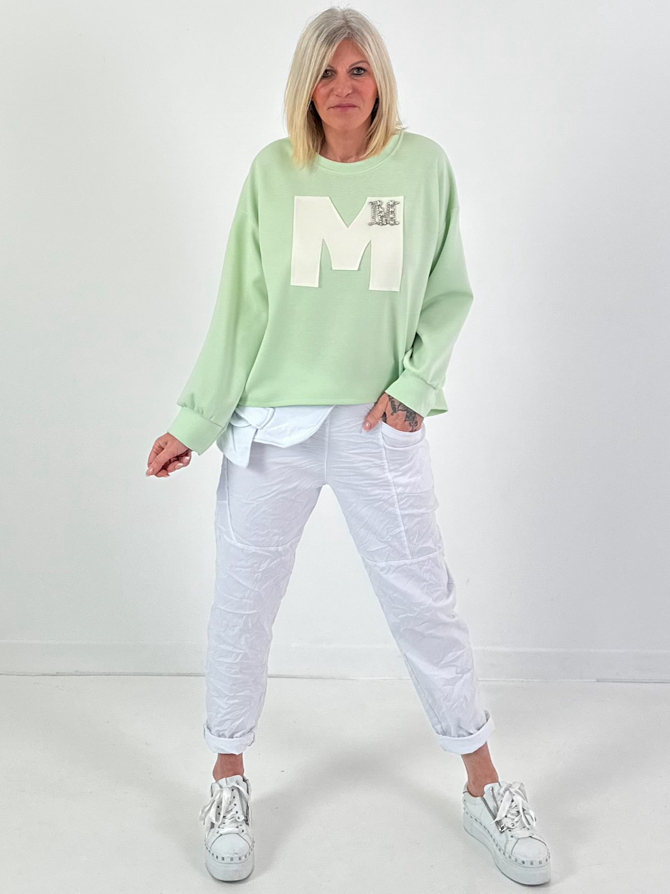 Sweatshirt model "Edition M" - lime green