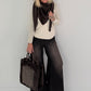 Jeans mit All Over Leo-Print und weitem Bein - leo-mehrfarbig