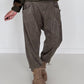 Cord-Baggy - taupe