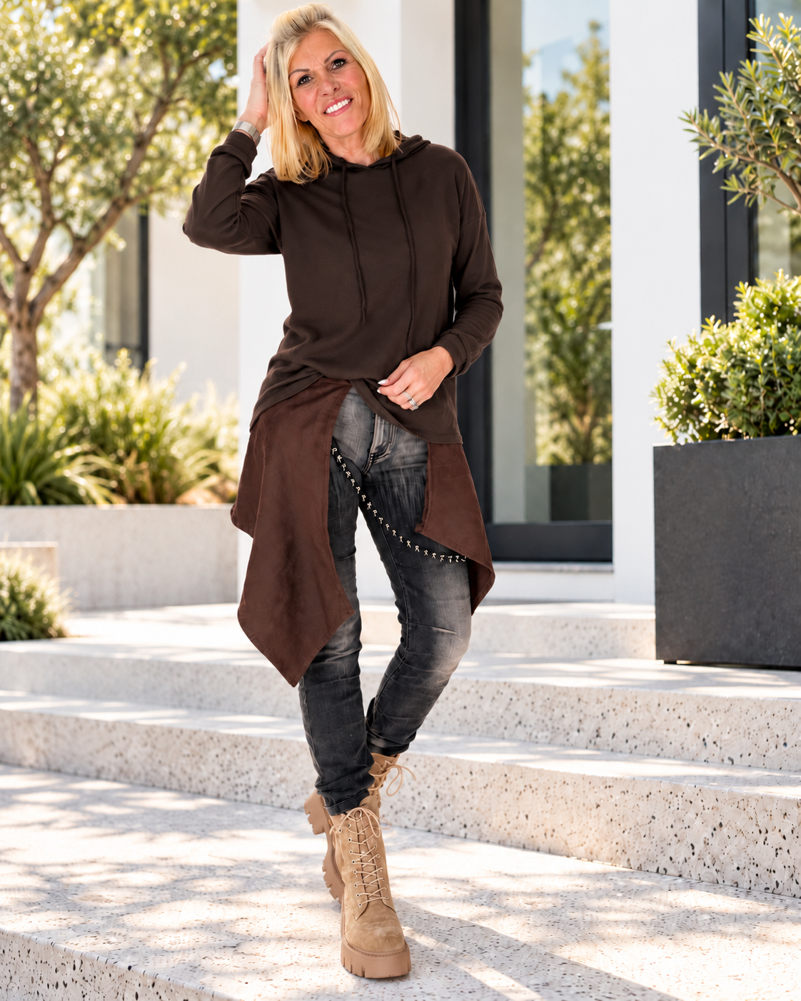 Waist Wrap in Wildlederoptik - mokka ( lieferbar ab ca. 29.10.26)