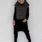 Kurzarm-Hoodie mit All Over Leo-Print - anthrazit ( lieferbar ab ca 28.08.26)
