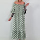 Carmen Sommerkleid mit Tupfen - khaki