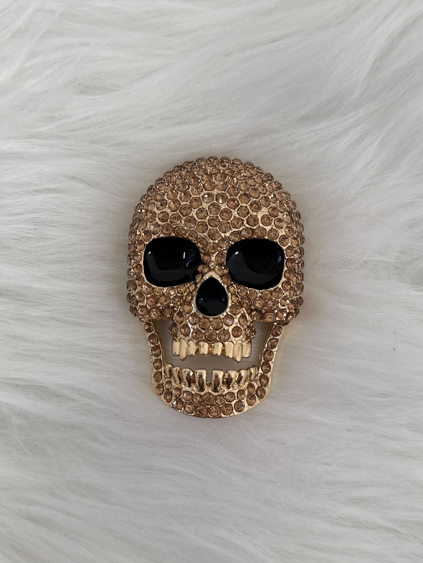 Magnetische broche "Schedel" - goud