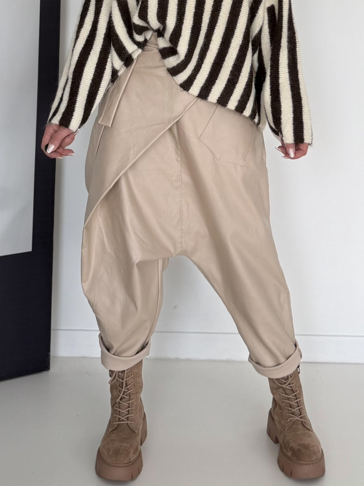 Vegane Lederbaggy - beige