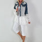 Ibiza Jeansjacke mit aufwendigen  Details - denim-weiss