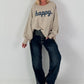 Sweatshirt mit happy Print - mude