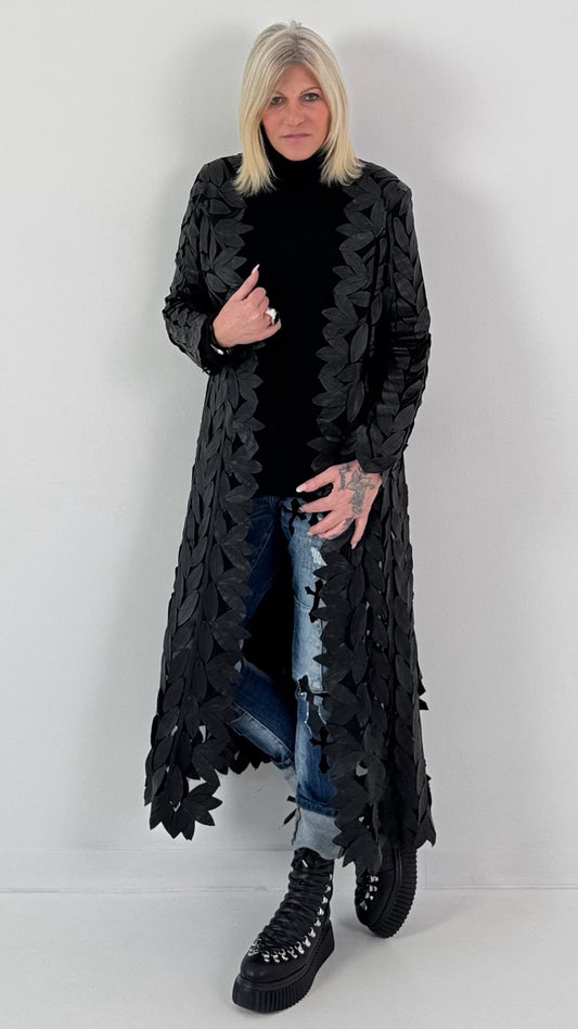 Leren jas model "Stil-Authentic" - zwart