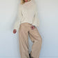 Vegane Lederhose 2 Looks - beige