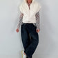 Weste mit besonderen Verschlussdetails - creme