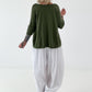 Leichte Feinstrickjacke mit Knopf- oliv