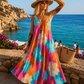 Ibiza Sommerkleid - orange - mehrfarbig