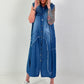 Hooded denim dress - dark blue