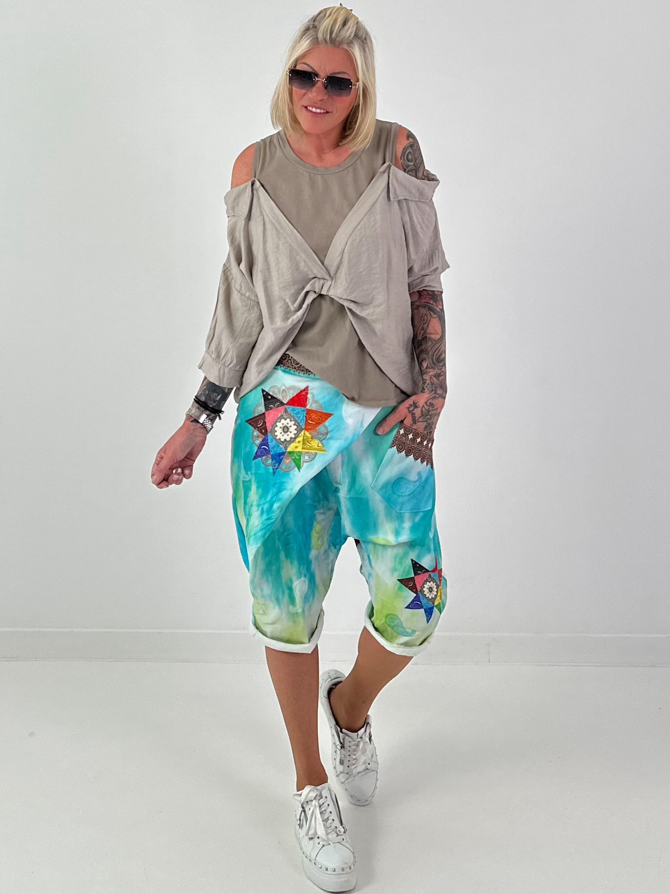 Tunika mit integrierten Top - taupe