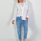 Bluse mit Spitzentop - weiss