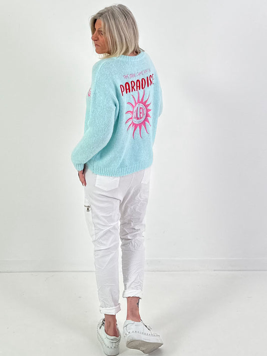 Pullover Modell "Paradise" - türkis