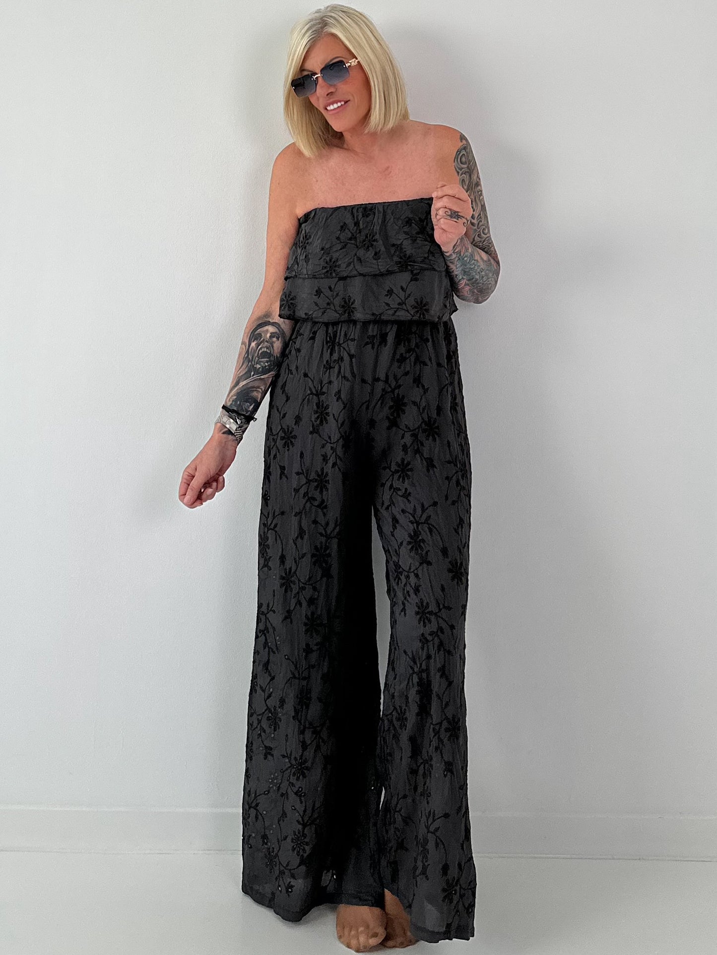 Romantischer Sommer Overall - mokka
