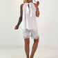 Neckholder Top - weiss
