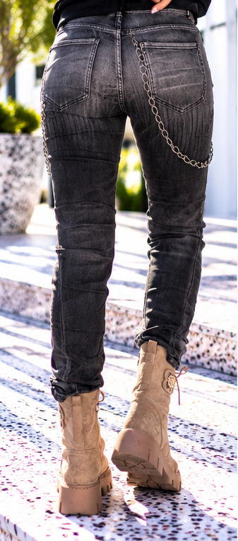 Jeans Rebel- used-black