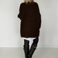 Rippstrickpullover -chocolate