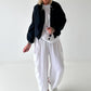 Ballon Jacke mit raffiniertem Kragen - dunkelblau