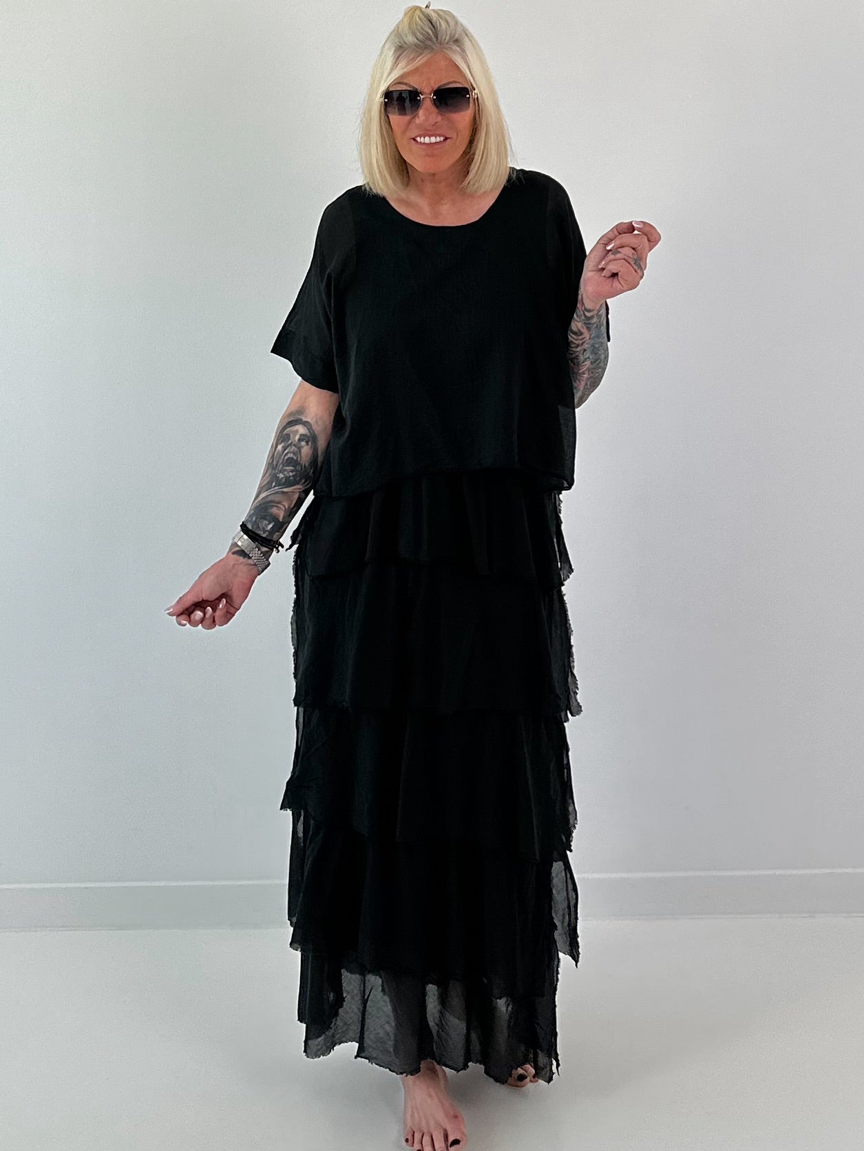 Kleid im Lagenlook - schwarz