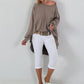 Oversized T-shirt with back print - taupe