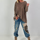 Oversized Shirt stone washed - schoko