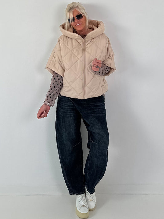 Jacket with XL collar and hood - beige (available from 26/08/10)