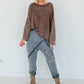 Sweat Baggy mit Strassapplikation - grau
