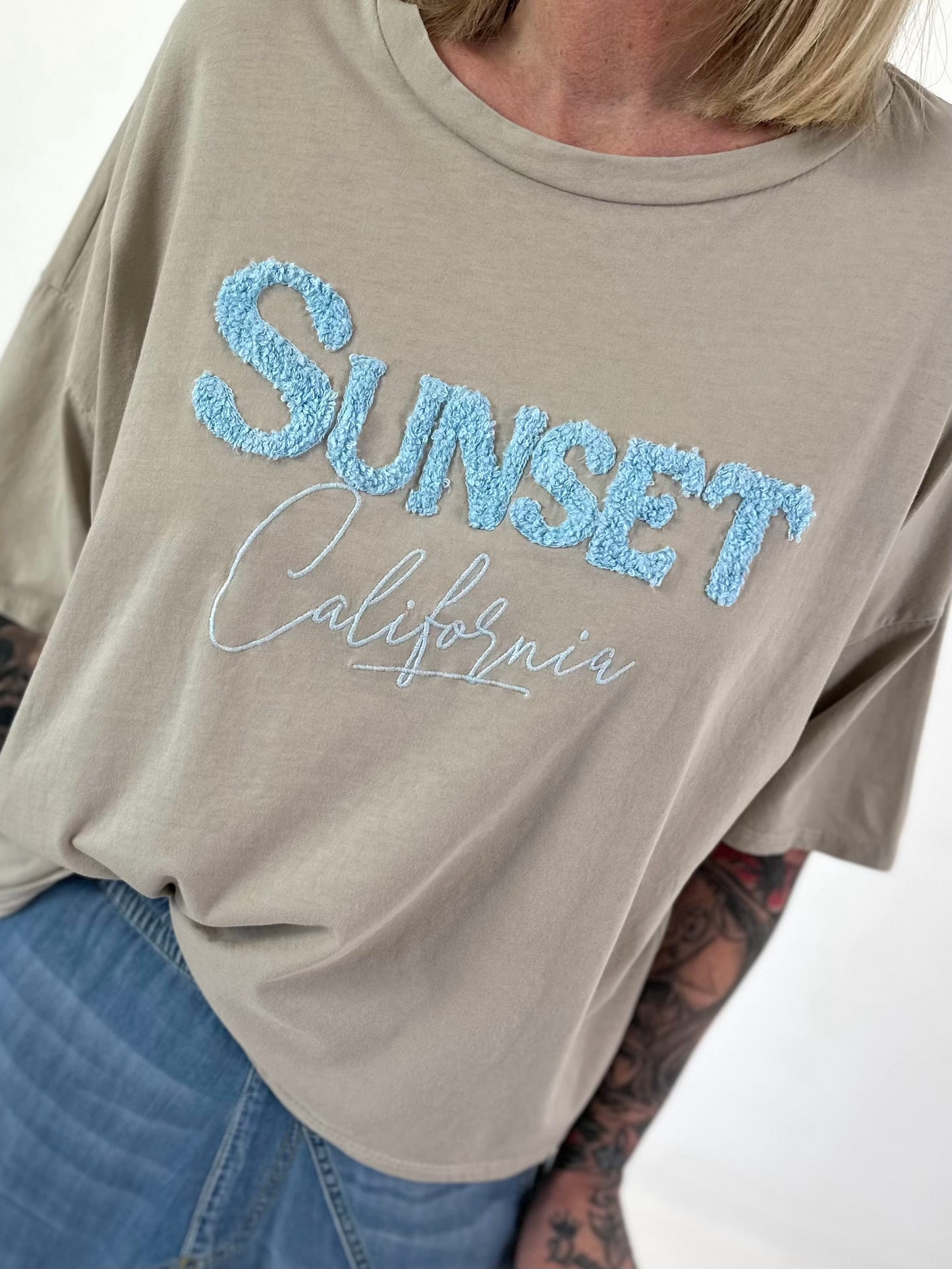 Oversized Shirt Sunset - beige