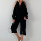 Bluse mit mit cold shoulder Detail - schwarz